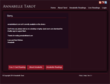 Tablet Screenshot of annabelletarot.com